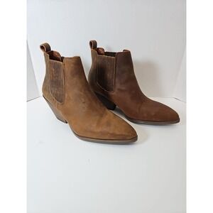 Patina‎ Leather Ankle Boots Brown Women's Size 8
